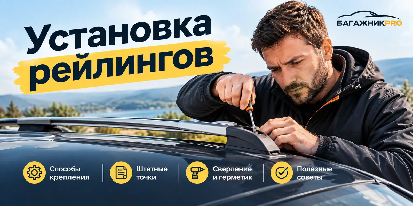 Установка рейлингов