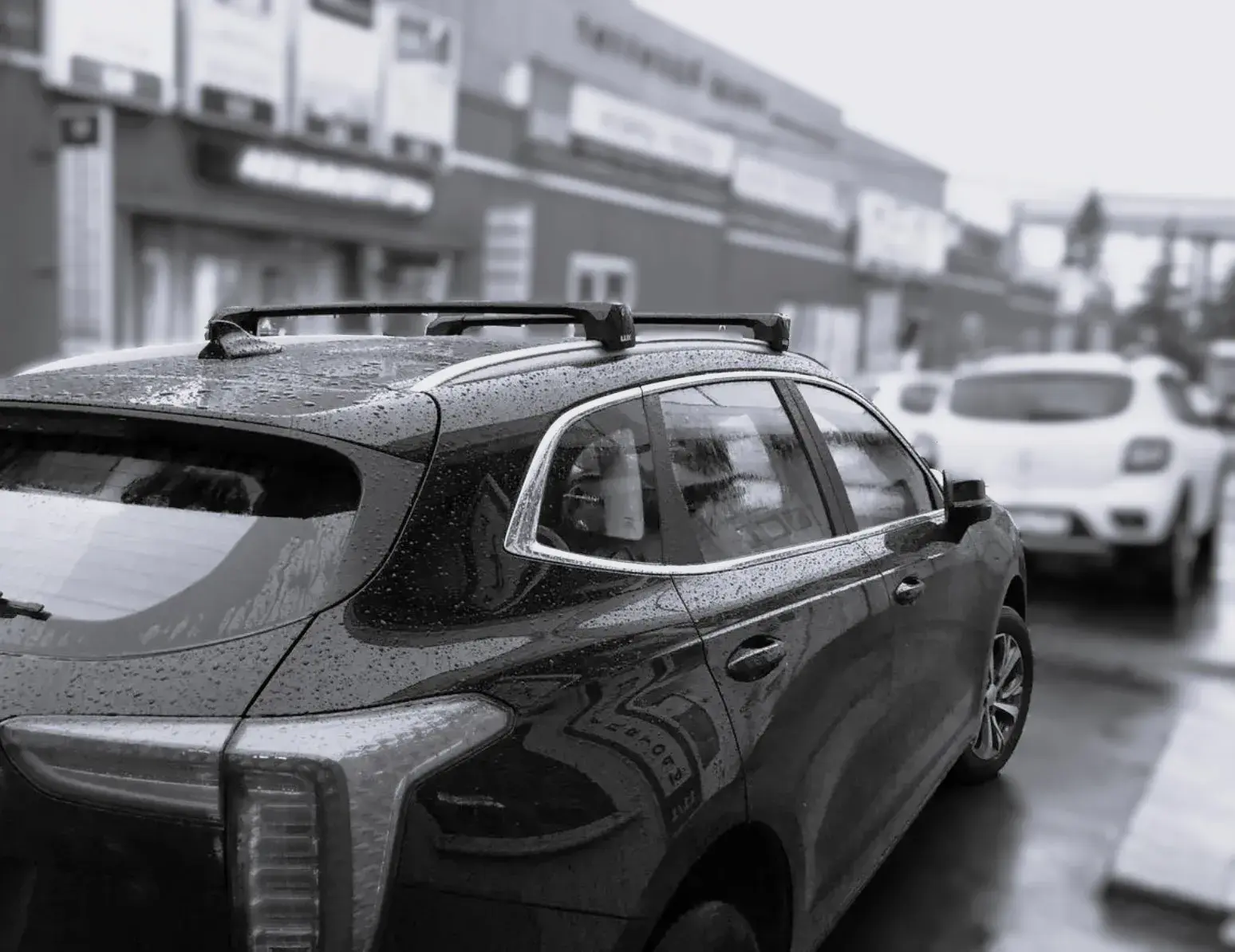 Поперечины LUX Scout на интегрированных рейлингах Haval Jolion