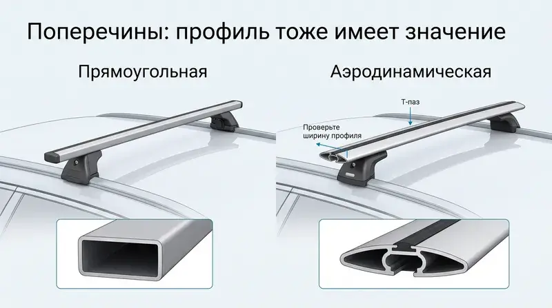 Варианты багажников LUX для разных типов крыши