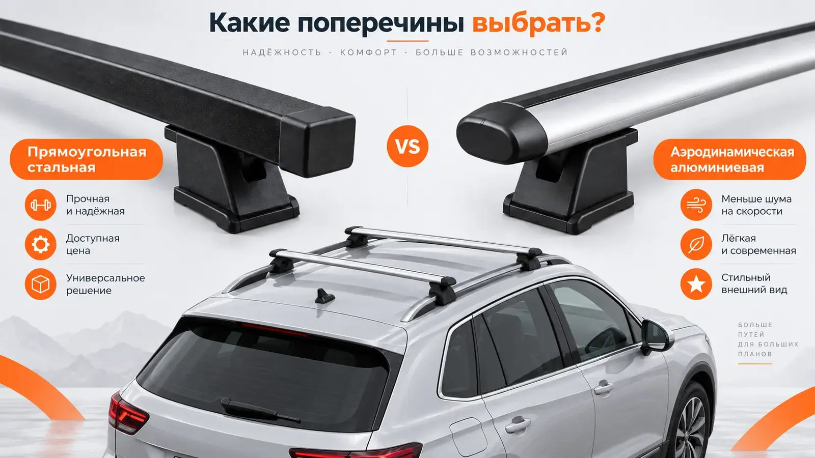 Как подобрать нужный размер поперечины