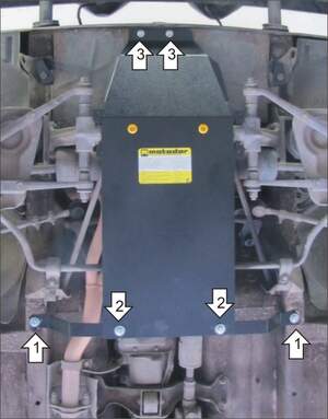 Защита MOTODOR двигателя, переднего дифференциала, КПП Lada Niva  1976-2006 Внедорожник