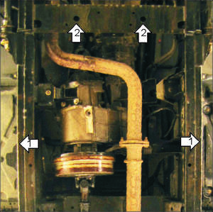 Усиленная защита раздаточной коробки (3 мм, сталь) для Land Rover Defender 110 2007-2016 Усиленная защита раздаточной коробки (3 мм, сталь) для Land Rover Defender 110 2007-2016