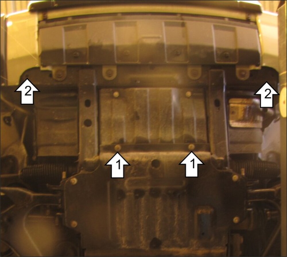 Усиленная защита радиатора, рулевых тяг (3 мм, сталь) для Land Rover Discovery III 2004-2009 Усиленная защита радиатора, рулевых тяг (3 мм, сталь) для Land Rover Discovery III 2004-2009