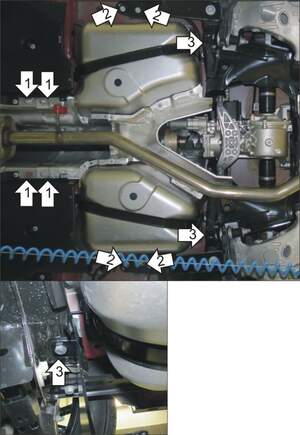 Усиленная защита топливного бака (3 мм, сталь) для Land Rover Discovery Sport 2015-2019 Усиленная защита топливного бака (3 мм, сталь) для Land Rover Discovery Sport 2015-2019