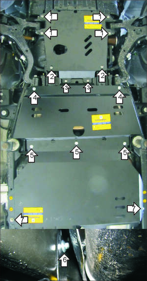 Защита MOTODOR двигателя, КПП Land Rover Range Rover Sport  2009-2012 Внедорожник