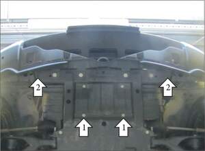 Защита MOTODOR радиатора, рулевых тяг Land Rover Range Rover Sport  2009-2012 Внедорожник