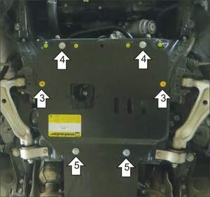 Защита MOTODOR двигателя Lexus GS 300/350  2005-2017 Седан