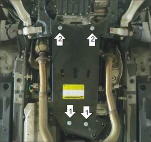 Защита MOTODOR КПП, разд.коробки Lexus GS 300/350 2005-2017 Седан