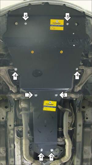 Усиленная защита картера двигателя, КПП (3 мм, сталь) для Lexus IS 250 седан 2005-2010 (полный привод)