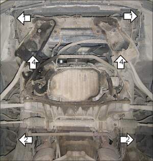 Защита MOTODOR двигателя, КПП Lexus LS 400  1994-2000 Седан