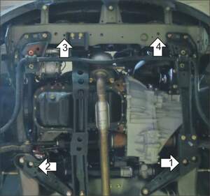 Защита MOTODOR двигателя, КПП Lifan 320 Smily 2008-2017 Хэтчбек