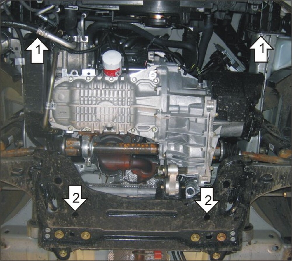 Защита MOTODOR двигателя, КПП Mazda 2 2003-2005 Хэтчбек Защита MOTODOR двигателя, КПП Mazda 2 2003-2005 Хэтчбек