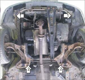 Защита MOTODOR двигателя, КПП Mazda 323 VI  1998-2002 Седан, Хэтчбек