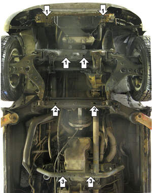 Усиленная защита картера двигателя (3 мм, сталь) для Mazda Bongo Fiendee 1995-1999 Усиленная защита картера двигателя (3 мм, сталь) для Mazda Bongo Fiendee 1995-1999