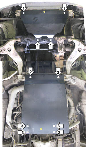 Усиленная защита картера двигателя (3 мм, сталь) для Mazda Bongo Fiendee 1995-1999 Усиленная защита картера двигателя (3 мм, сталь) для Mazda Bongo Fiendee 1995-1999