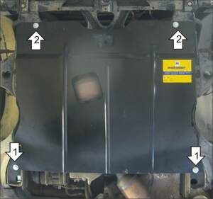 Усиленная защита картера двигателя, КПП (2 мм, сталь) для Mercedes B-class 2005-2011