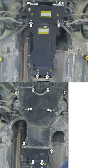 Усиленная защита картера двигателя, КПП (2 мм, сталь) для Mercedes C-class седан 2007-2011 Усиленная защита картера двигателя, КПП (2 мм, сталь) для Mercedes C-class седан 2007-2011