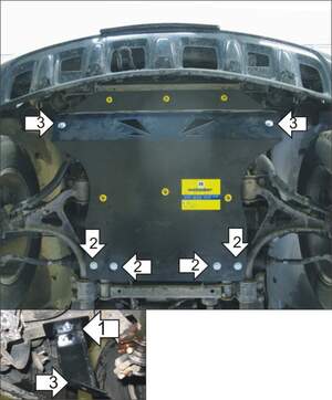 Защита MOTODOR двигателя, переднего дифференциала Mercedes-benz M-class 1998-2005 Внедорожник Защита MOTODOR двигателя, переднего дифференциала Mercedes-benz M-class 1998-2005 Внедорожник