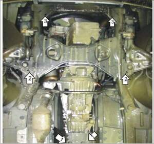 Защита MOTODOR двигателя, КПП Mercedes-benz Vito  2003-2014 фургон, Автобус