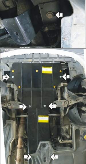 Защита MOTODOR двигателя, КПП Mercedes-benz Vito 2014- Вэн, фургон Защита MOTODOR двигателя, КПП Mercedes-benz Vito 2014- Вэн, фургон