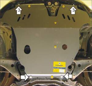 Усиленная защита картера двигателя, КПП (3 мм, сталь) для Mitsubishi Endeavor 2002-2006 Усиленная защита картера двигателя, КПП (3 мм, сталь) для Mitsubishi Endeavor 2002-2006