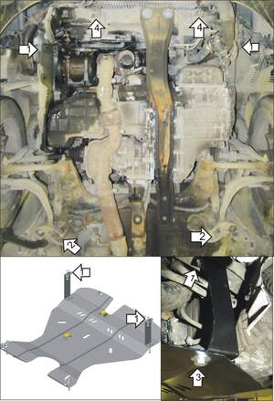 Защита MOTODOR двигателя, КПП, масляного фильтра, переднего дифференциала Mitsubishi Galant VIII 1996-2004 Седан, универ Защита MOTODOR двигателя, КПП, масляного фильтра, переднего дифференциала Mitsubishi Galant VIII 1996-2004 Седан, универ