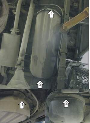 Защита MOTODOR бензобака Mitsubishi L 200  2004-2006 Пикап