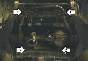 Защита MOTODOR двигателя, переднего дифференциала Mitsubishi L 200 2006-2015 Пикап Защита MOTODOR двигателя, переднего дифференциала Mitsubishi L 200 2006-2015 Пикап