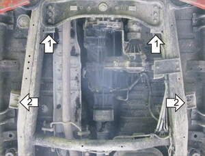 Защита MOTODOR разд.коробки Mitsubishi L 200  2006-2015 Пикап