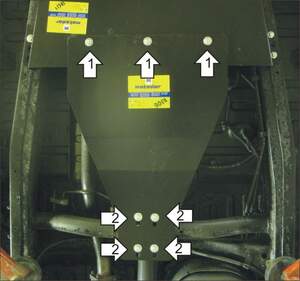 Усиленная защита раздаточной коробки (3 мм, сталь) для Mitsubishi L200 2006-2014, 2014-2015