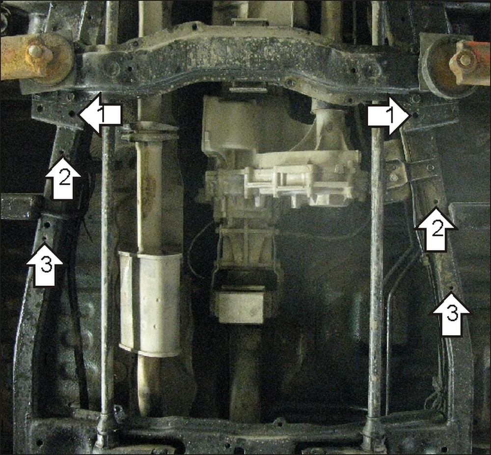 Защита MOTODOR разд.коробки Mitsubishi L 200 2004-2006 Пикап Защита MOTODOR разд.коробки Mitsubishi L 200 2004-2006 Пикап
