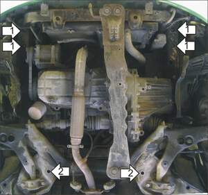 Защита MOTODOR двигателя, КПП Mitsubishi Mirage 1995-2003 Седан, Хэтчбек