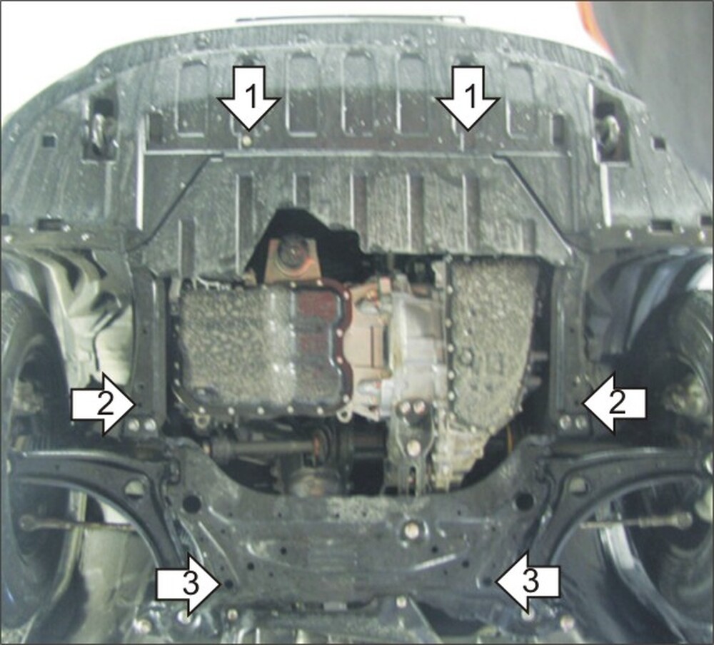 Защита MOTODOR двигателя, КПП Mitsubishi Outlander III 2012- Внедорожник Защита MOTODOR двигателя, КПП Mitsubishi Outlander III 2012- Внедорожник