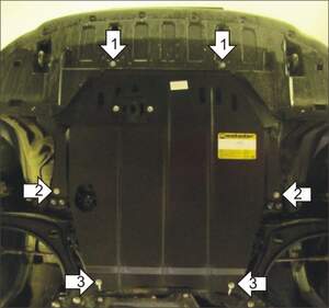 Защита MOTODOR двигателя, КПП Mitsubishi Outlander III 2012- Внедорожник Защита MOTODOR двигателя, КПП Mitsubishi Outlander III 2012- Внедорожник