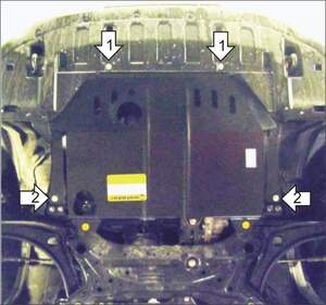 Защита MOTODOR двигателя, КПП Mitsubishi Outlander III  2012- Внедорожник