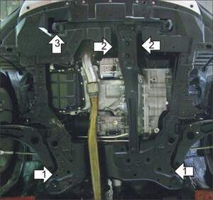 Защита MOTODOR двигателя, КПП Mitsubishi Outlander XL  2007-2012 Внедорожник