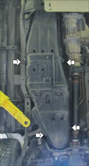 Защита MOTODOR бензобака Mitsubishi Pajero IV  2006-2018 Внедорожник