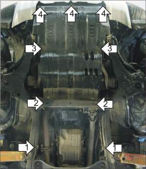 Защита MOTODOR двигателя, КПП, радиатора, переднего дифференциала Mitsubishi Pajero Sport II 2008-2011 Внедорожник Защита MOTODOR двигателя, КПП, радиатора, переднего дифференциала Mitsubishi Pajero Sport II 2008-2011 Внедорожник