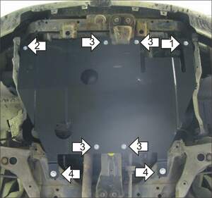 Защита MOTODOR двигателя, КПП Mitsubishi Space Star 1998-2004 Вэн Защита MOTODOR двигателя, КПП Mitsubishi Space Star 1998-2004 Вэн