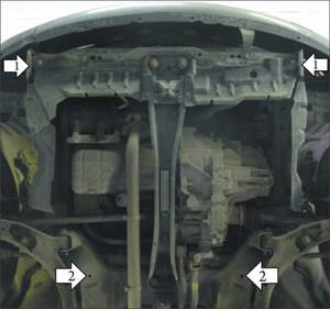 Защита MOTODOR двигателя, КПП Nissan Almera  2000-2006 Седан, Хэтчбек