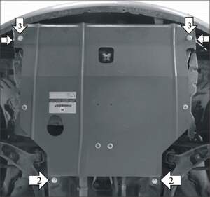 Защита MOTODOR двигателя, КПП Nissan Almera  2000-2006 Седан, Хэтчбек