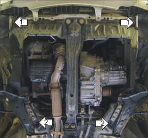 Защита MOTODOR двигателя, КПП Nissan Maxima, Maxima QX 1994-2000 Седан