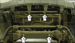Усиленная защита радиатора (2 мм, сталь) для Nissan Pathfinder 2005-2010, Nissan Navara 2004-2010 Усиленная защита радиатора (2 мм, сталь) для Nissan Pathfinder 2005-2010, Nissan Navara 2004-2010