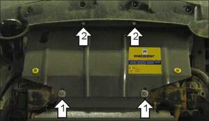 Усиленная защита радиатора (2 мм, сталь) для Nissan Pathfinder 2005-2010, Nissan Navara 2004-2010
