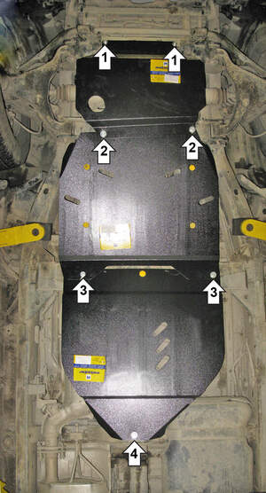 Усиленная защита картера двигателя, КПП, раздаточной коробки (3 мм, сталь) для Nissan Navara 2004-2016 Усиленная защита картера двигателя, КПП, раздаточной коробки (3 мм, сталь) для Nissan Navara 2004-2016