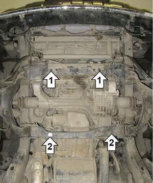 Защита MOTODOR двигателя Nissan Navara  2004-2018 Пикап