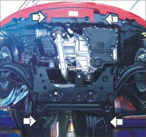 Защита MOTODOR двигателя, КПП Nissan Note  2006-2014 Вэн