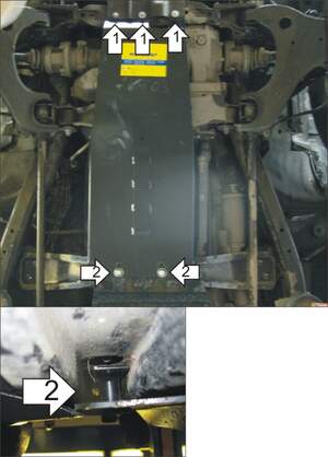 Защита MOTODOR двигателя, переднего дифференциала, КПП Nissan NP300 2008- Пикап