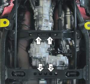Защита MOTODOR разд.коробки Nissan NP300 2008- Пикап