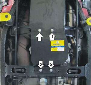 Защита MOTODOR разд.коробки Nissan NP300 2008- Пикап